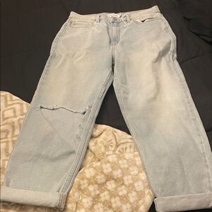 Cello Light Blue Boyfriend Jeans with Ripped Knee